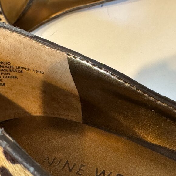 Nine West Leopard Print Pony Hair Pumps Heels Cheetah - Size 9M - Picture 8 of 8